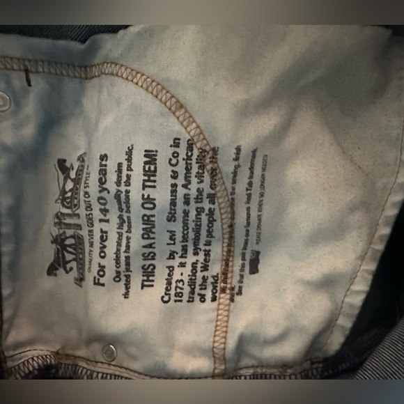 Levi's Men's 505 Jeans Dark Wash Denim Size 38x34 - Picture 4 of 9